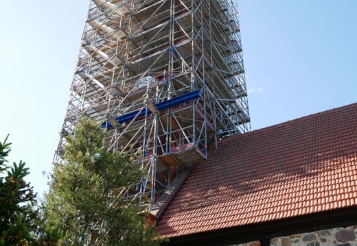 Kirchturm eingerüstet #1