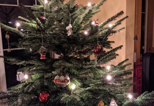 Unser Weihnachtsbaum geschmückt